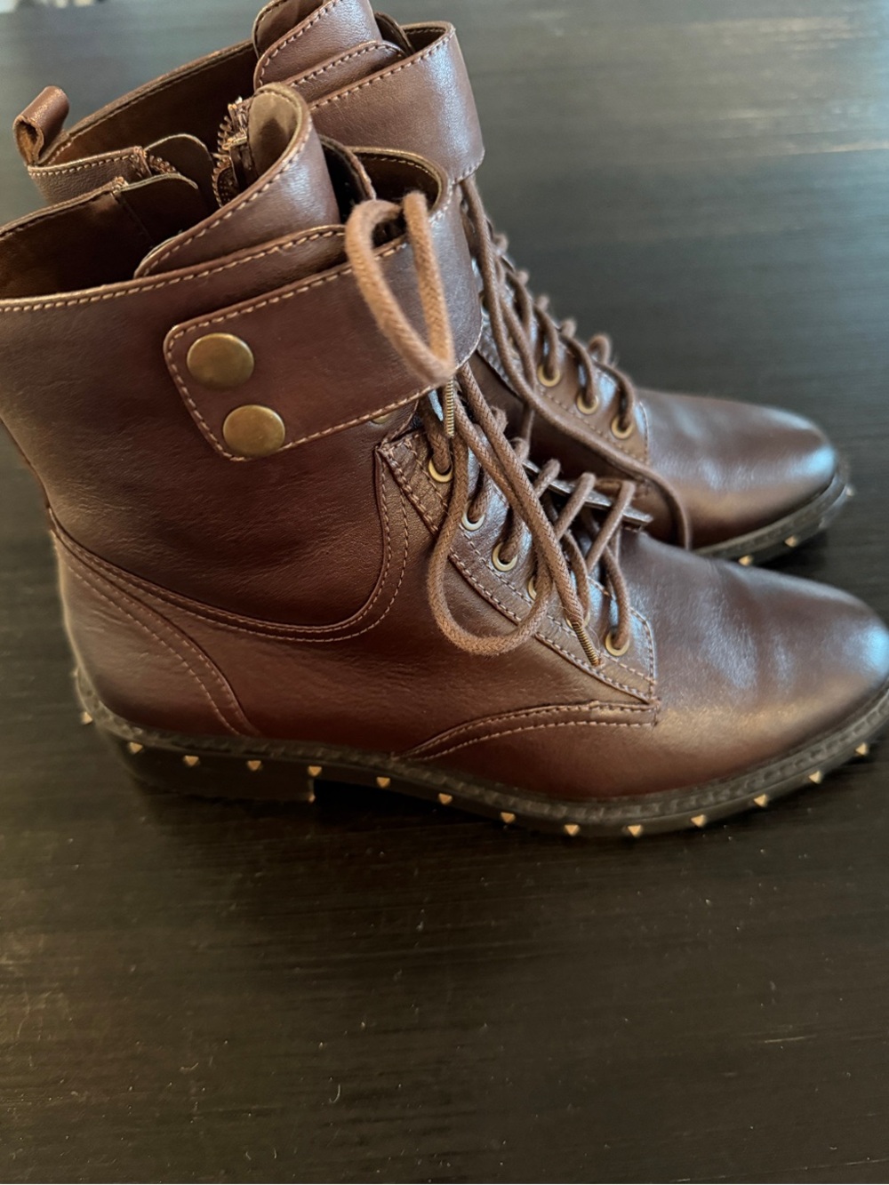 Vince Camuto Brow Lace-Up Combat Boots